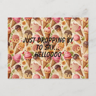 Ice Cream Fun Holiday Postcard