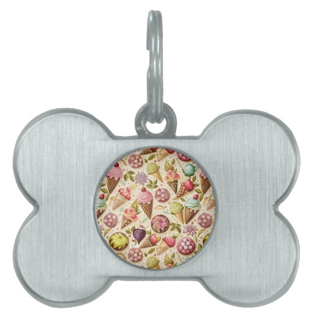 Ice Cream Fun Pet ID Tag (Front)