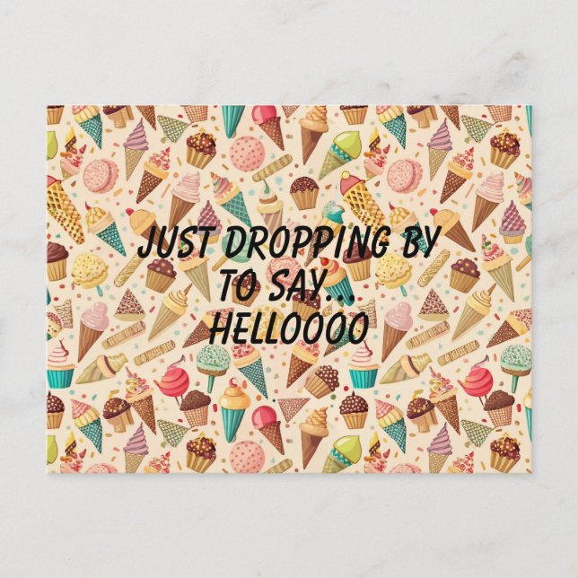 Ice Cream Fun Postcard (Front)