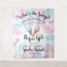 Ice cream gender reveal back drop.  tapestry