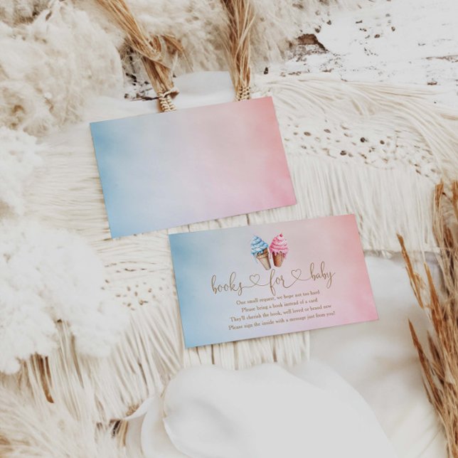 Ice cream Gender Reveal Books For Baby  Enclosure Card (Creator Uploaded)
