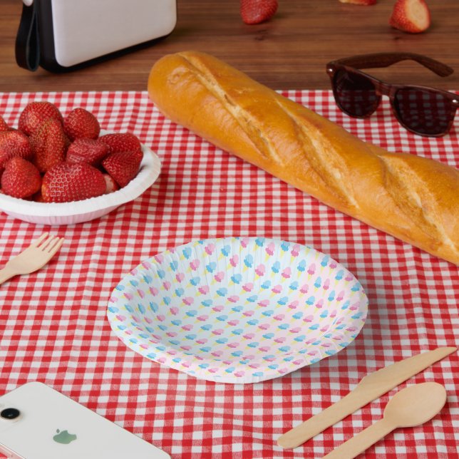 Ice Cream Gender Reveal Paper Plate (Picnic)