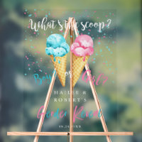 Ice Cream Gender Reveal Party Sign
