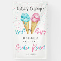 Ice Cream Gender Reveal Party Welcome Banner