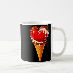 Ice Cream Heart Funny Drip Valentines Day Boys Gir Coffee Mug
