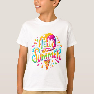 Ice Cream Hello Summer Last Day Of School T-Shirt