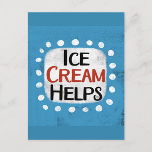 Ice Cream Helps Postcard