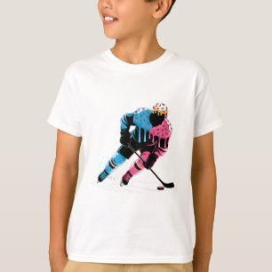 Ice Cream Hockey Player Drip Boys Kids Girls Youth T-Shirt