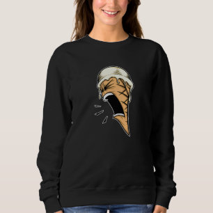 Ice Cream Ice Cream Scream Vanilla Retro Design Sweatshirt