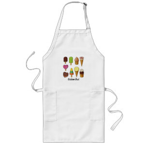 Ice Cream Icons Long Apron
