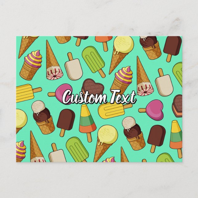 Ice Cream Icons Postcard (Front)