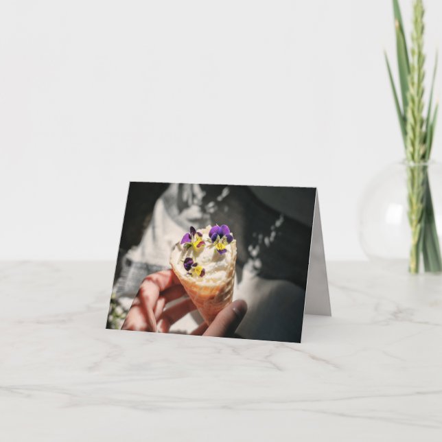 Ice cream invitation card (Devant)