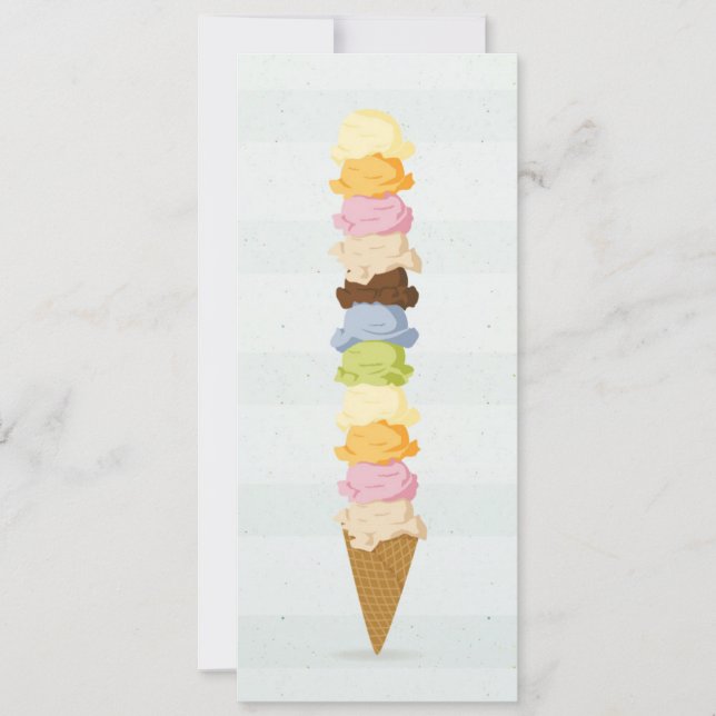 Ice cream Invitation Card (Front)