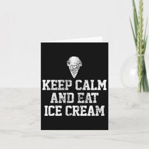 Ice Cream Keep Calm Motivational Vintage Gift Card