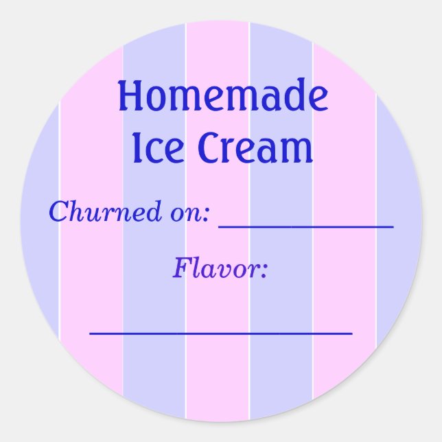 Ice Cream Label (Front)