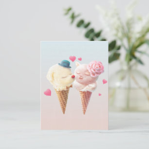 Ice Cream Love Announcement Postcard