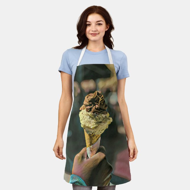 Ice cream lover gift apron (Worn)