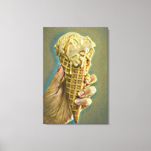Ice cream lover gift canvas print