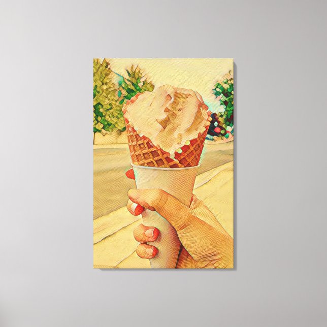 Ice cream lover gift canvas print (Front)