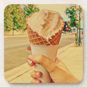 Ice cream lover gift coaster