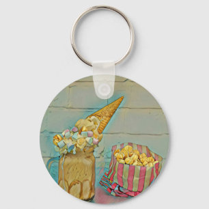 Ice cream lover gift keychain