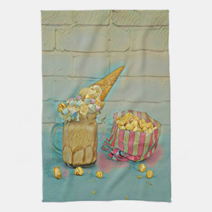Ice cream lover gift kitchen towel