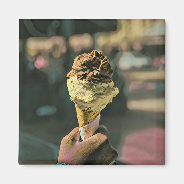 Ice cream lover gift magnet (Front)