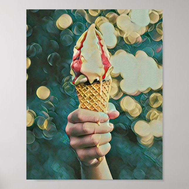 Ice cream lover gift poster (Front)