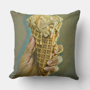 Ice cream lover gift throw pillow