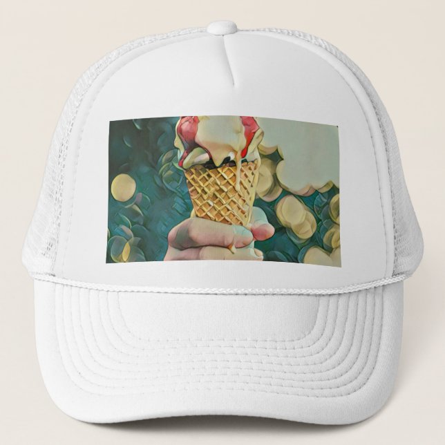 Ice cream lover gift trucker hat (Front)
