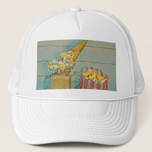 Ice cream lover gift trucker hat (Front)