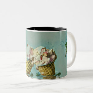Ice cream lover gift Two-Tone coffee mug