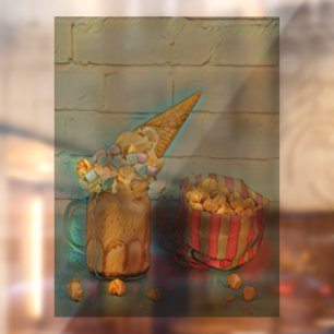 Ice cream lover gift window cling