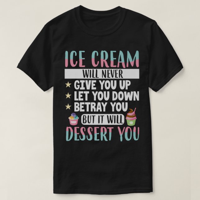 Ice Cream Lover Summer Candy Cone Kawaii Ice Cream T-Shirt (Design Front)