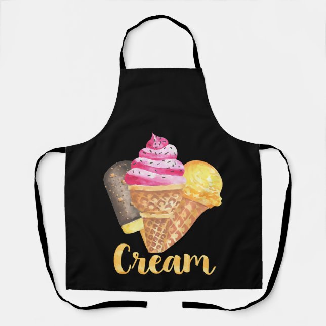 Ice Cream Lovers for Summer Apron (Front)