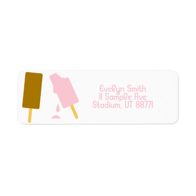 Ice Cream Mailing Address Labels (Front)