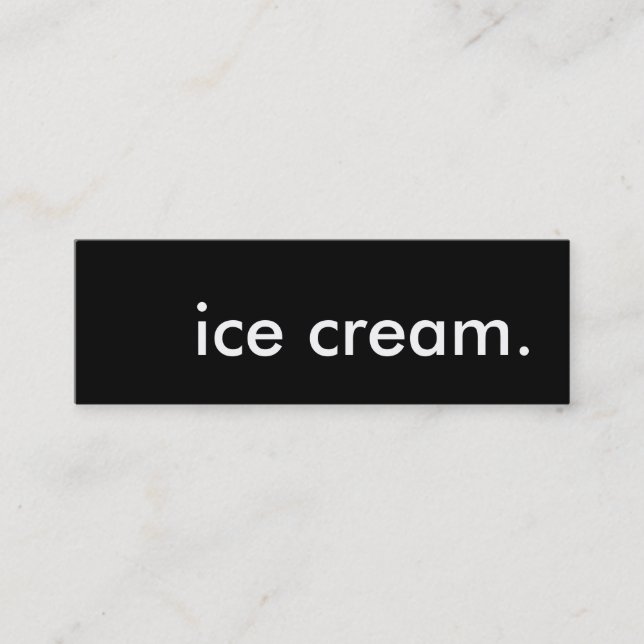 ice cream. mini business card (Front)