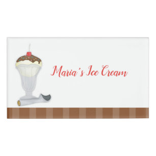 Ice Cream  Name Tag