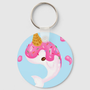 Ice cream narwhal Keychain