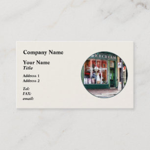 Ice Cream Parlour Alexandria VA Business Card