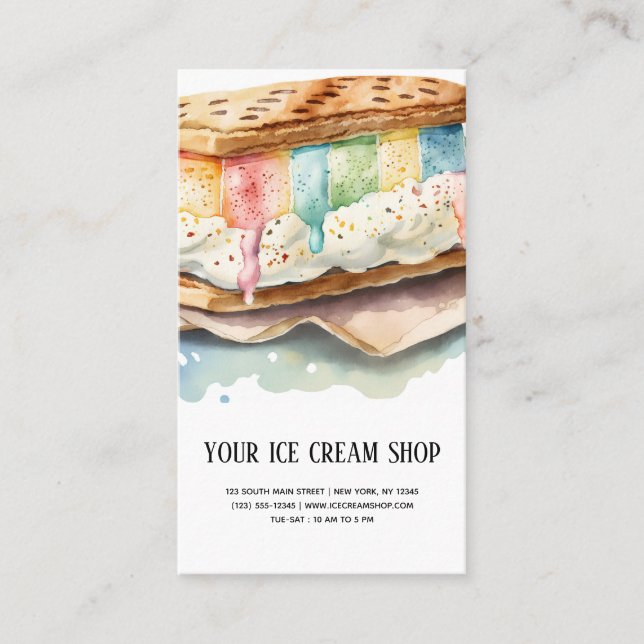 Ice Cream Parlour business card (Front)