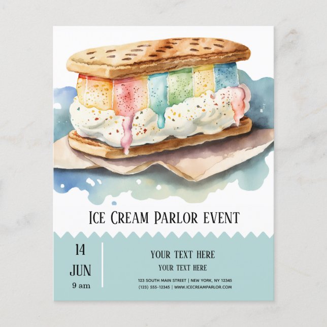 Ice cream parlour flyer (Front)