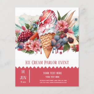 Ice cream parlour flyer