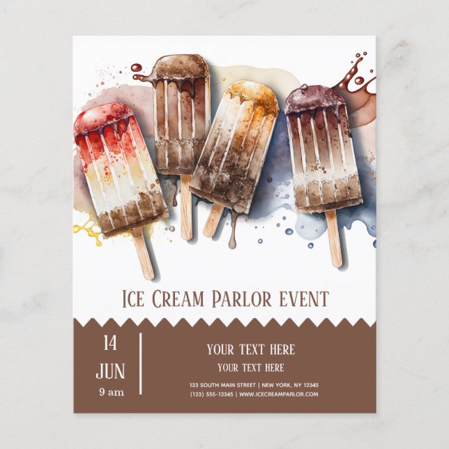Ice cream parlour flyer (Front)