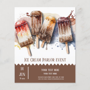 Ice cream parlour flyer