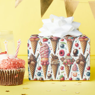 Ice-Cream Parlour Party Wrapping Paper