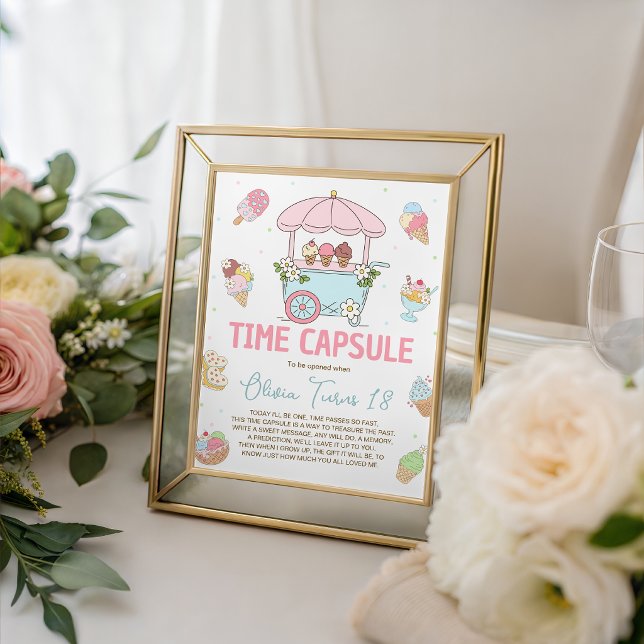 Ice Cream Parlour Scoop Capsule Table Sign (Creator Uploaded)