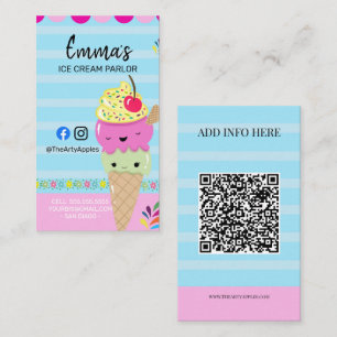 ice Cream parlour van party shop event food van Business Card