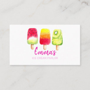 ice Cream parlour van party shop event food van Business Card