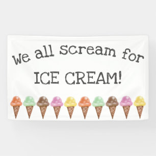 Ice Cream Party Banner